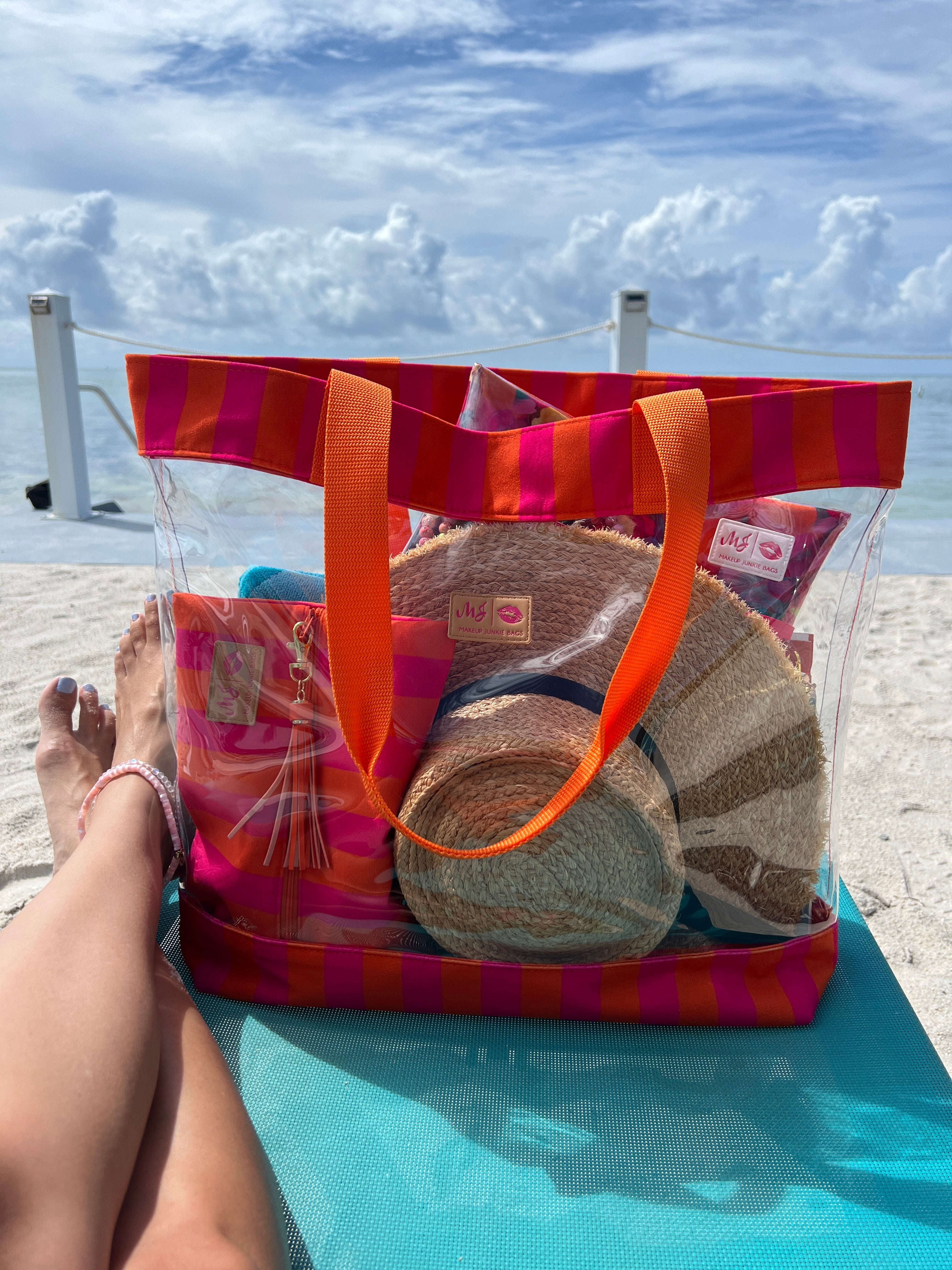 Cabana Pink Clear Tote
