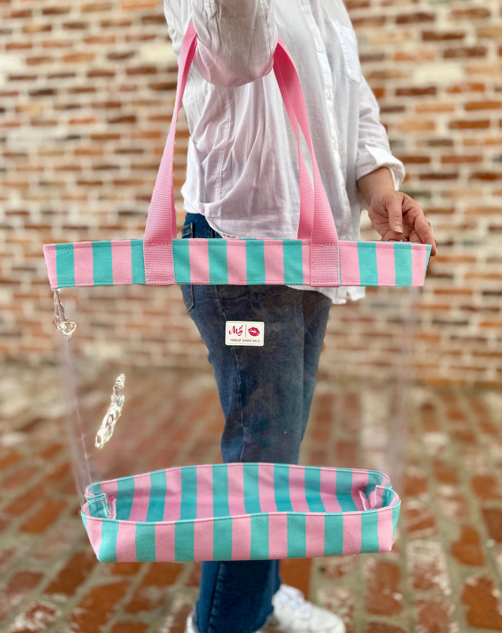 Cabana Mint Clear Tote